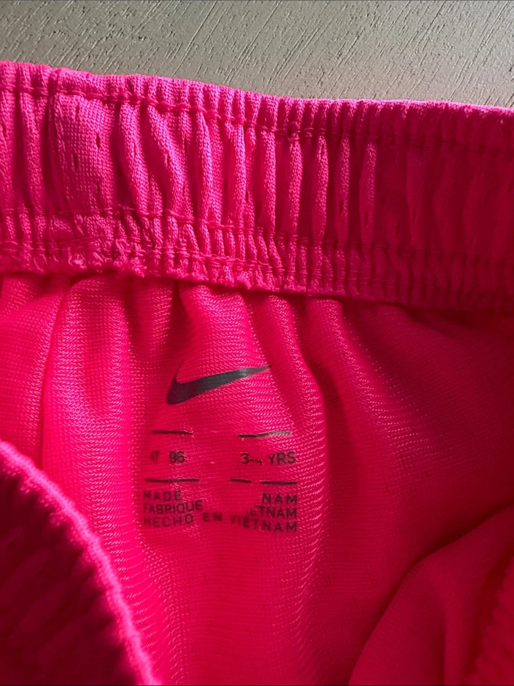 Nike Girls Neon Pink Mesh Athletic Shorts
